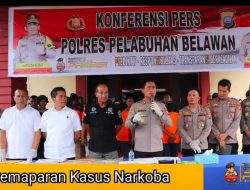 Konfrensi Pers Polres Belawan Penangkapan Kasus Narkoba, Jukir Dan Premanisme