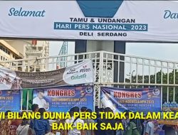 Kegiatan Hari Pers Nasional Di Sumatera Utara Tidak Melibatkan Insan Pers