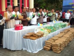 Polda Sumut Resmi Memusnahkan Narkotika Jenis Sabu seberat 263,9 Kg, dan Ekstasi Sebanyak 19.760 Butir, serta Ganja seberat 233,6 Kg, Bertempat Di Halaman Balai Wartawan Mapolda Sumut