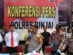 Konfrensi Press Kapolres Binjai Tentang Perkara Pembunuhan Berencana Dan Penganiayaan