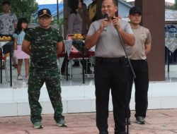 WUJUDKAN SINERGITAS TNI-POLRI, LAKSANAKAN OLAH RAGA BERSAMA DI POLRES BINJAI