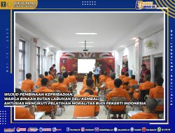 WUJUD PEMBINAAN KEPRIBADIAN, WARGA BINAAN RUTAN LABUHAN DELI KEMBALI ANTUSIAS MENGIKUTI PELATIHAN MORALITAS BUDI PEKERTI INDONESIA