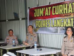 Kapolres Langkat AKBP Faisal Rahmat Husein SIK, SH, MH Melaksanakan Jumat curhat Kepada Seluruh Komponen Masyarakat Abang Becak dan  Menyampaikan pesan – Pesan Kamtibmas, Untuk Menciptakan Situasi Aman Dan Kondusif