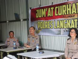 Kapolres Langkat AKBP FAISAL RAHMAT HS. S.I.K S.H ,M.H Melaksanakan Jumat Curhat Kepada Seluruh Komponen Masyarakat