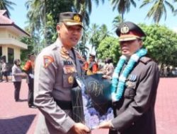 Kapolres Mandailing Natal (Madina) pimpin Upacara Wisuda Purna Bhakti Kapolsek Panybungan Selatan Kompol Subagya, S.H