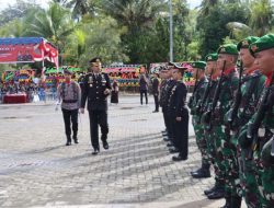Polres Mandailing Natal AKBP H. M Reza Chairul A. S, S.IK., S.H., M.H . Menjadi inspektur upacara (Irup) Memperingati Hari Ulang Tahun (HUT) ke-77 Bhayangkara di Halaman Masjid Agung Nur Ala Nur