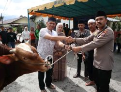 Polres Dairi Gelar Penyembelihan Hewan Qurban Pada Idul Adha 1444 H Tahun 2023