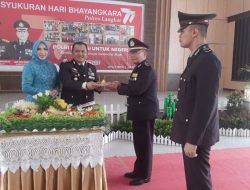 Polres Langkat Laksanakan Acara Syukuran Hari Bhayangkara ke-77 Tahun 2023.