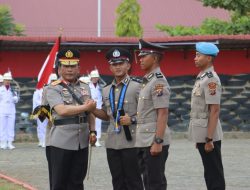 Polres Langkat Dan Kapolda Sumut Panca Simanjuntak Mengikuti Upacara Penutupan, Pelantikan dan Pengambilan Sumpah Siswa Diktukba Polri Gel I Tahun 2023