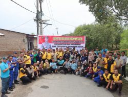 Kapolres Serdang Bedagai Memimpin Giat Gotong Royong Peduli Lingkungan Dengan Thema Membersihkan Sampah Serentak Bersama Polri Dan Masyarakat Guna Tercapainya lingkungan Bersih Dan Sehat
