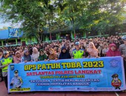 Sat Lantas Polres Langkat Laksanakan Kamseltibcar Operasi Patuh Toba 2023