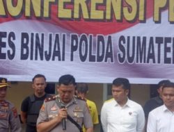 Satuan Reserse Kriminal (Satreskrim) Polres Binjai berhasil menangkap dua tersangka pembunuhan seorang Ibu Rumah Tangga