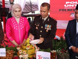 Acara syukuran HUT Bhayangkara ke.77 Polres Serdang Bedagai tanggal 01 Juli 2023