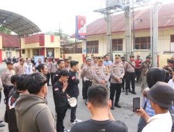 Polres Binjai Melakukan Pengamanan Unjuk Rasa Komunitas DPC 234 SC Dan RNR Kota Binjai