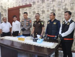 Wakapolres Langkat Kompol Henman Limbong Pimpin Langsung Pemusnahan Narkoba Jenis Sabu Seberat 1.433,89 gram