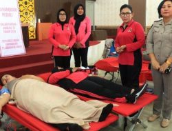 Polres Belawan Melaksanakan Kegiatan Donor Darah Dalam Rangka Menyambut Bhayangkara Ke 78