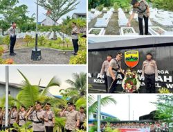 Dalam Rangka Menyambut Bhayangkara Ke – 78 Kapolres Belawan AKBP Janton Silaban Melaksanakan Ziarah Makam Pahlawan