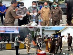 BNNK Langkat Melakukan Kegiataan Pemusnahan Barang Bukti Perkara Tindak Pidana Umum