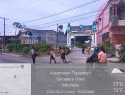 Rutinitas Polsek Tigapanah memberikan Pelayanan Pengamanan Lalu Lintas di SMA Negeri 1 Tigapanah