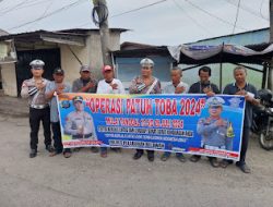 Sat Lantas Polres Pelabuhan Belawan Sosialisasikan Kamseltibcarlantas di Pangkalan Ojek Simpang Sicanang dalam Rangka Operasi Patuh Toba 2024
