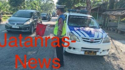 Satlantas Polres Batu Bara Gelar Patroli Kibas Bendera dan Video Situasi Arus Lalin di Wilayah Hukum Polres Batu Bara