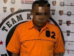 Sat Reskrim Polres Pelabuhan Belawan kembali berhasil Menangkap Pelaku tindak pidana perjudian jenis togel di Desa Helvetia