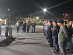 Polres Pelabuhan Belawan Melasanakan Apel Untuk meningkatkan Penindakan terhadap Pelaku tawuran, genk Motor, begal, dan Tindak Pidana lainnya