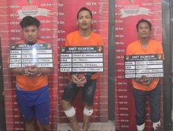 Personil Polsek Medan Baru Kerja Cepat Menangkap 3 Pria Melakukan Pencurian Speda Motor