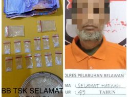 Sat Narkoba Polres Pelabuhan Belawan Tangkap Pengedar Narkoba di Tanjung Mulia