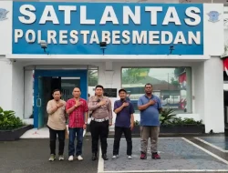 Kasatlantas Polrestabes Medan, Kompol Andika Temanta Purba melalui Wakasat AKP Johan Kurniawan Kolaborasi Dengan Media SMSI Kota Medan