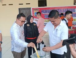 Satnarkoba Polres Sergai Musnahkan Barang Bukti 732,82 Gram Sabu dan 100 butir Ecstacy
