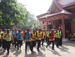 Kapolres Langkat Pantau dan Ikut Kegiatan Kesamaptaan Jasmani Berkala