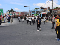 Polres Dairi Laksanakan Pengamanan Untuk Kirab Obor Api PON XXI Aceh-Sumut di Dairi