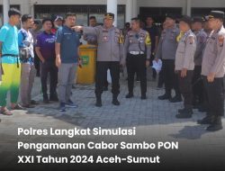Polres Langkat Simulasi Pengamanan Cabor Sambo PON XXI Tahun 2024 Aceh-Sumut