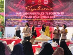 Hari Jadi Ke-76, Polwan RI Polres Binjai Menggelar Syukuran Bersama Masyarakat