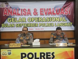 Kapolres Langkat Pimpin Anev Gelar Oprasional Periode September 2024