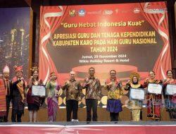 Wakil Bupati Karo Theo Ginting Resmi Buka Acara Apresiasi Guru Memperingati Hari Guru Nasional 2024