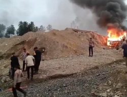 Tegas ! Kapolres Madina Bumi Hanguskan Tambang Liar di Aek Nopan