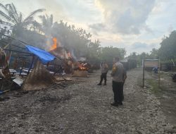 Kolaborasi TNI-POLRI Bakar Barak Narkoba di Pondok Kloneng