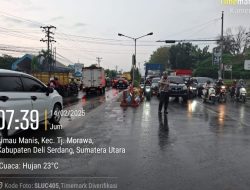 Satlantas Polresta Deli Serdang Gencar Lakukan pengaturan lalu lintas, Wujudkan keamanan saat berkendara