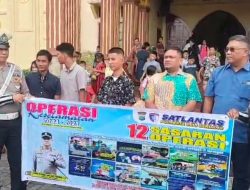 Sat lantas Polresta Deli Serdang Sosialisasikan Ops Keselamatan Toba 2025 kepada Jemaat Gereja