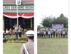 Kapolres Sergai AKBP Jhon Sitepu Pimpin Apel Gelar Pasukan dalam rangka Ops Keselamatan Toba 2025