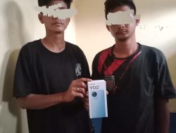 Polsek Tanjung Beringin Gerak Cepqt Mengamankan 2 Pria Pencurian Hp Vivo Y 02 