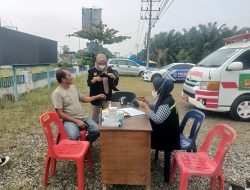 Operasi Keselamatan Toba 2025, Polres Langkat tes urine pengemudi bus dan betor