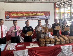 Polresta Deli Serdang Berhasil Tangkap 8 Pria Pengedar Narkotika & Musnahkan Berupa Sabu,Ganja & Ekstasi