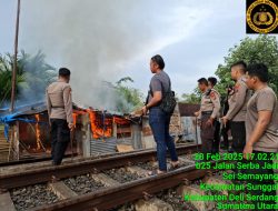 Personil Reskrim Polsek Sunggal Bakar Barak Narkoba Dan 1 Kotak Mesin Judi Tembak Ikan di Desa Serbajadi, 7 Sepeda Motor Yang Ditinggal Pemilik Diamankan