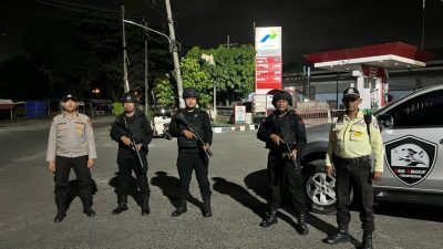 Satuan Brimob Polda Sumut Menerjunkan Puluhan Personel Tangguh Untuk Mendukung Polres Pelabuhan Belawan