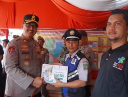 Kapolres dan Ketua Bhayangkari Cabang Langkat Cek Pos Yan.