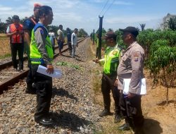 Polsek Firdaus Polres Sergai, Tangani Korban Kecelakaan Kereta Api