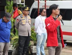 Kapolres Tanah Karo Pimpin Pengamanan Aksi Damai Peringatan May Day 2025